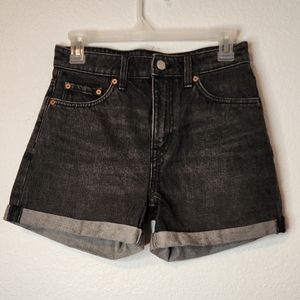 Weekday Lo Trotter Shorts Black,‎ with Rolled Hem, Size 34